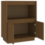 Aparador de madera maciza de pino marrón miel 60x34x75 cm de vidaXL, Aparadores - Ref: Foro24-813523, Precio: 57,29 €, Descue...