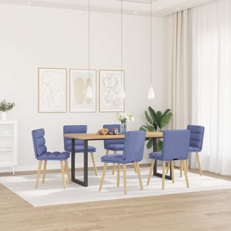 Sillas de comedor 6 uds tela azul jeans en Sillas de comedor | Comprar online en Foru.es