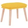 Reposapiés de tela amarillo mostaza 45x29,5x35 cm de vidaXL, Otomanas - Ref: Foro24-341431, Precio: 35,99 €, Descuento: %