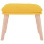 Reposapiés de tela amarillo mostaza 45x29,5x35 cm de vidaXL, Otomanas - Ref: Foro24-341431, Precio: 35,99 €, Descuento: %