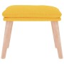 Reposapiés de tela amarillo mostaza 45x29,5x35 cm de vidaXL, Otomanas - Ref: Foro24-341431, Precio: 36,69 €, Descuento: %