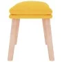 Reposapiés de tela amarillo mostaza 45x29,5x35 cm de vidaXL, Otomanas - Ref: Foro24-341431, Precio: 35,99 €, Descuento: %
