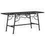 Banco de jardín de acero negro 110 cm de vidaXL, Bancos de jardín - Ref: Foro24-318827, Precio: 93,63 €, Descuento: %
