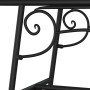 Banco de jardín de acero negro 110 cm de vidaXL, Bancos de jardín - Ref: Foro24-318827, Precio: 93,63 €, Descuento: %
