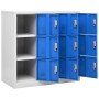 Armarios taquilla 5 uds acero gris claro y azul 90x45x92,5 cm de vidaXL, Taquillas y armarios de almacenamiento - Ref: Foro24...