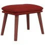 Reposapiés de tela rojo tinto 45x29,5x35 cm de vidaXL, Otomanas - Ref: Foro24-341465, Precio: 40,38 €, Descuento: %