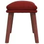 Reposapiés de tela rojo tinto 45x29,5x35 cm de vidaXL, Otomanas - Ref: Foro24-341465, Precio: 40,38 €, Descuento: %