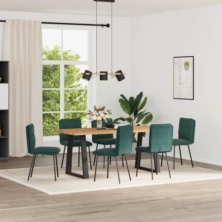 Sillas de comedor 6 unidades terciopelo verde oscuro en Sillas de comedor | Comprar online en Foru.es