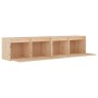 Armario de pared 2 uds madera maciza de pino 80x30x35 cm de vidaXL, Estantes y estanterías - Ref: Foro24-813456, Precio: 126,...
