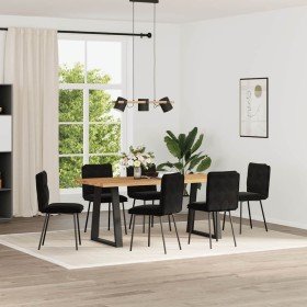 Silla de comedor 6 unidades terciopelo negro en Sillas de comedor | Comprar online en Foru.es