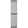 Armario de jardín con 3 estantes gris y negro 68x40x168 cm de vidaXL, Taquillas y armarios de almacenamiento - Ref: Foro24-34...