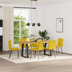 Sillas de comedor 6 unidades terciopelo amarillo en Sillas de comedor | Comprar online en Foru.es