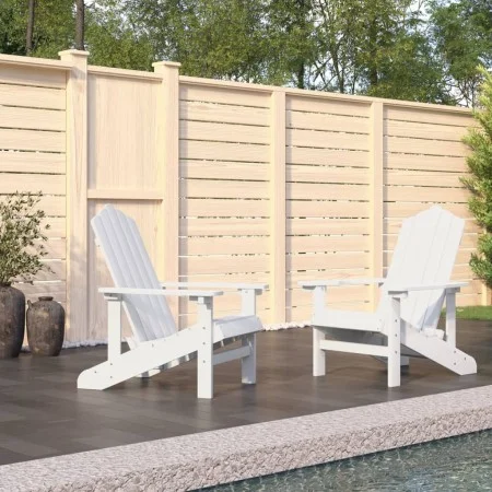Sillas de jardín Adirondack 2 unidades HDPE blanco de vidaXL, Sillas de jardín - Ref: Foro24-3095692, Precio: 325,27 €, Descu...