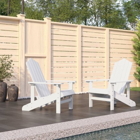 Sillas de jardín Adirondack 2 unidades HDPE blanco de vidaXL, Sillas de jardín - Ref: Foro24-3095692, Precio: 333,21 €, Descu...