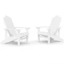 Sillas de jardín Adirondack 2 unidades HDPE blanco de vidaXL, Sillas de jardín - Ref: Foro24-3095692, Precio: 325,27 €, Descu...