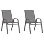 Sillas de jardín apilables 2 unidades textilene gris de vidaXL, Sillas de jardín - Ref: Foro24-318778, Precio: 99,87 €, Descu...