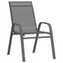 Sillas de jardín apilables 2 unidades textilene gris de vidaXL, Sillas de jardín - Ref: Foro24-318778, Precio: 77,60 €, Descu...