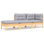 Juego de muebles de jardín 8 pzas y cojines madera maciza pino de vidaXL, Conjuntos de jardín - Ref: Foro24-3096225, Precio: ...