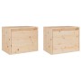 Armarios de pared 2 uds madera maciza de pino 45x30x35 cm de vidaXL, Estantes y estanterías - Ref: Foro24-813436, Precio: 70,...