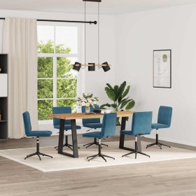 Sillas de comedor 6 unidades terciopelo azul en Sillas de comedor | Comprar online en Foru.es