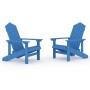 Sillas de jardín Adirondack 2 unidades HDPE azul aqua de vidaXL, Sillas de jardín - Ref: Foro24-3095695, Precio: 357,03 €, De...