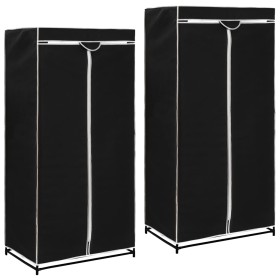 Armarios 2 unidades negro 75x50x160 cm en Armarios roperos | Comprar online en Foru.es