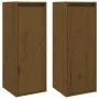 Armario de pared 2 uds madera de pino marrón miel 30x30x80 cm de vidaXL, Estantes y estanterías - Ref: Foro24-813502, Precio:...