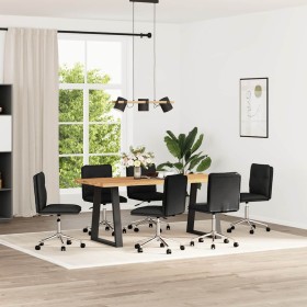 Sillas de comedor 6 unidades cuero sintético negro en Sillas de comedor | Comprar online en Foru.es