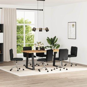 Sillas de comedor 6 unidades cuero sintético negro en Sillas de comedor | Comprar online en Foru.es