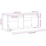 Armario de pared de madera maciza de pino blanco 80x30x35 cm de vidaXL, Estantes y estanterías - Ref: Foro24-813457, Precio: ...