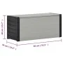 Baúl para desechos de jardín gris 85x34x40 cm de vidaXL, Cubos de la basura y papeleras - Ref: Foro24-340988, Precio: 60,44 €...