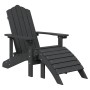 Sillas de jardín Adirondack 2 uds con reposapiés HDPE antracita de vidaXL, Sillas de jardín - Ref: Foro24-3095697, Precio: 43...