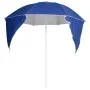 Sombrilla de playa con paredes laterales azul 215 cm de vidaXL, Sombrillas - Ref: Foro24-318837, Precio: 32,74 €, Descuento: %