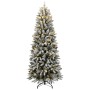 Árbol de Navidad artificial con 150 LEDs y nieve flocada 120 cm en Decoración Festiva y Estacional | Comprar online en Foru.es