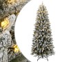 Árbol de Navidad artificial con 150 LEDs y nieve flocada 150 cm en Decoración Festiva y Estacional | Comprar online en Foru.es