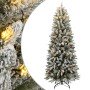 Árbol de Navidad artificial con 150 LEDs y nieve flocada 150 cm en Decoración Festiva y Estacional | Comprar online en Foru.es