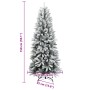 Árbol de Navidad artificial con 150 LEDs y nieve flocada 150 cm en Decoración Festiva y Estacional | Comprar online en Foru.es