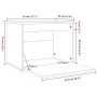 Armario de pared madera maciza de pino blanco 45x30x35 cm de vidaXL, Estantes y estanterías - Ref: Foro24-813437, Precio: 39,...
