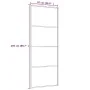 ESG-Glas- und Aluminium-Schiebetür 76x205 cm weiß von vidaXL, Türen für zu Hause - Ref: Foro24-151656, Preis: 159,09 €, Rabat...