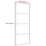 Puerta corredera ESG vidrio y aluminio 76x205 cm blanco de vidaXL, Puertas para el hogar - Ref: Foro24-151656, Precio: 156,08...