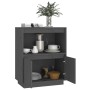 Aparador de madera maciza de pino gris 60x34x75 cm de vidaXL, Aparadores - Ref: Foro24-813522, Precio: 66,74 €, Descuento: %