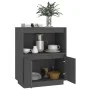 Aparador de madera maciza de pino gris 60x34x75 cm de vidaXL, Aparadores - Ref: Foro24-813522, Precio: 65,91 €, Descuento: %