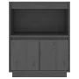 Aparador de madera maciza de pino gris 60x34x75 cm de vidaXL, Aparadores - Ref: Foro24-813522, Precio: 65,91 €, Descuento: %