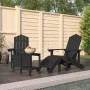 Sillas de jardín Adirondack con reposapiés&mesa HDPE antracita de vidaXL, Sillas de jardín - Ref: Foro24-3095713, Precio: 452...