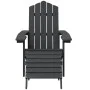 Sillas de jardín Adirondack con reposapiés&mesa HDPE antracita de vidaXL, Sillas de jardín - Ref: Foro24-3095713, Precio: 452...