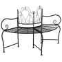 Banco de jardín de acero negro 150 cm de vidaXL, Bancos de jardín - Ref: Foro24-318823, Precio: 146,34 €, Descuento: %
