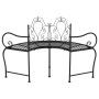 Banco de jardín de acero negro 150 cm de vidaXL, Bancos de jardín - Ref: Foro24-318823, Precio: 146,34 €, Descuento: %