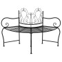 Banco de jardín de acero negro 150 cm de vidaXL, Bancos de jardín - Ref: Foro24-318823, Precio: 146,34 €, Descuento: %