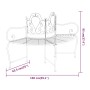 Banco de jardín de acero negro 150 cm de vidaXL, Bancos de jardín - Ref: Foro24-318823, Precio: 146,34 €, Descuento: %