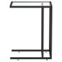 Mesa auxiliar de ordenador vidrio transparente 50x35x65 cm en Mesas auxiliares | Comprar online en Foru.es